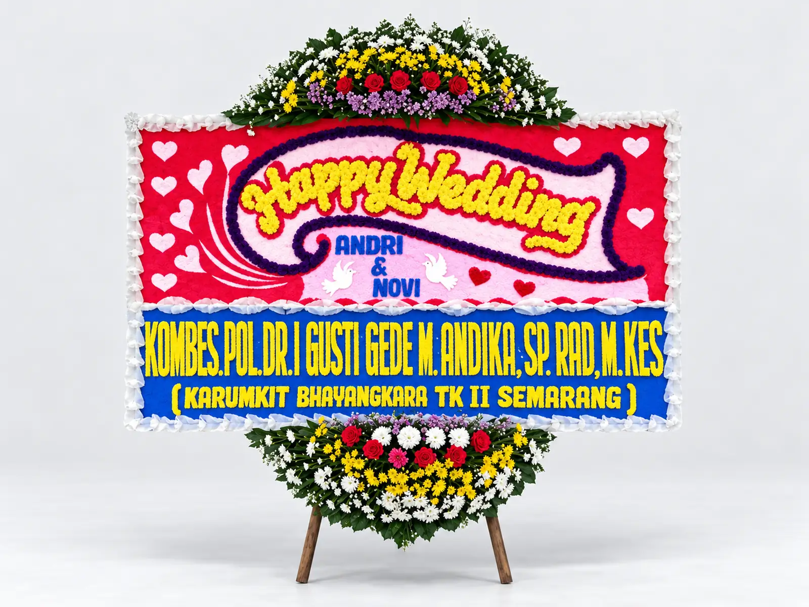Bunga Papan Happy Wedding 2